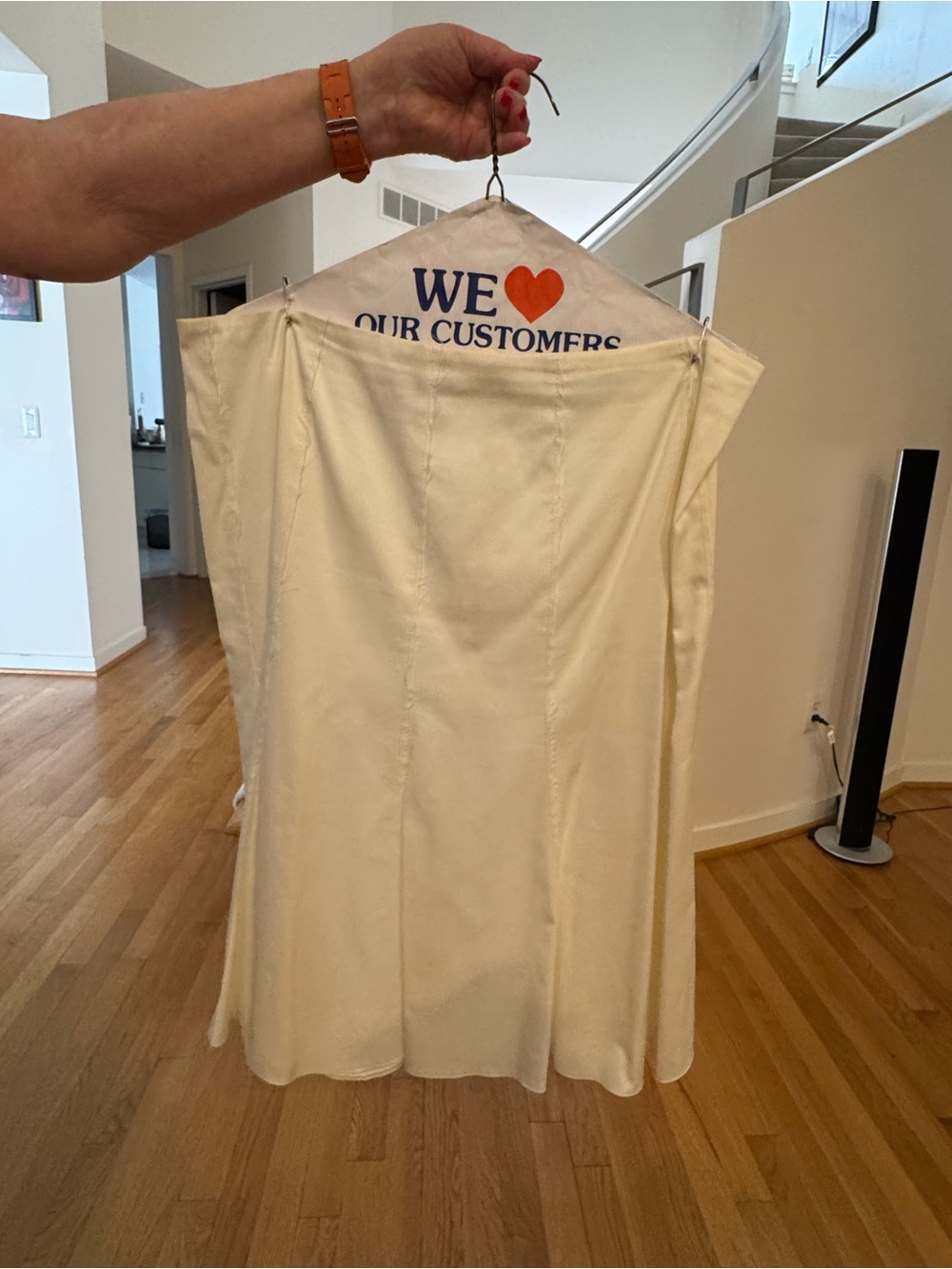 Akris Punto Cream Paneled A-Line Midi Skirt